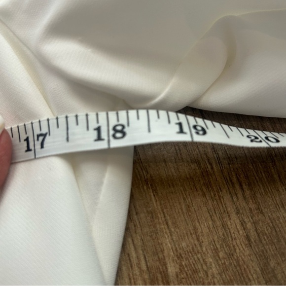 Gianni Bini Cream Sheath Midi Dress Long Sleeve Mock Neck - Picture 5 of 9